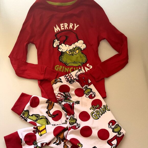 NEW DR. SEUSS'S THE GRINCH PAJAMA SET UNISEX - Picture 6 of 13